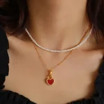 Charming Heart Pendant Necklace - Image 2