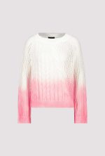 Gradient Knit Sweater With Openwork Design - Image 4